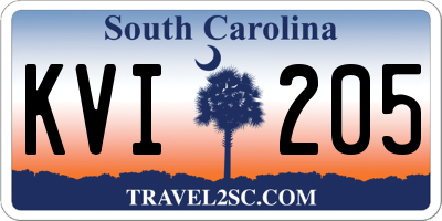 SC license plate KVI205