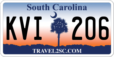 SC license plate KVI206