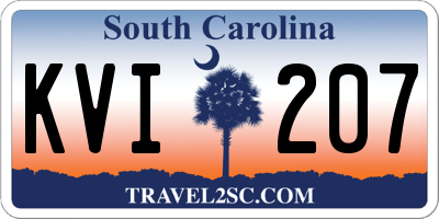 SC license plate KVI207