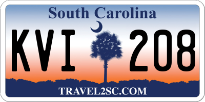 SC license plate KVI208