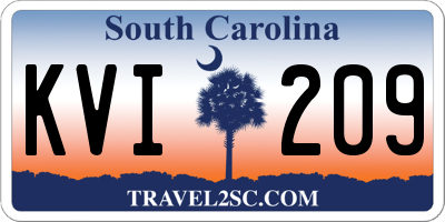 SC license plate KVI209