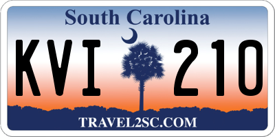 SC license plate KVI210