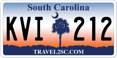 SC license plate KVI212