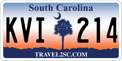 SC license plate KVI214