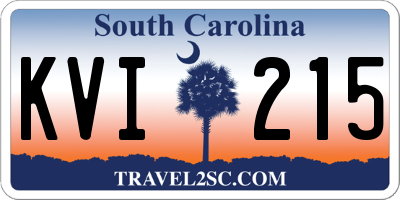 SC license plate KVI215