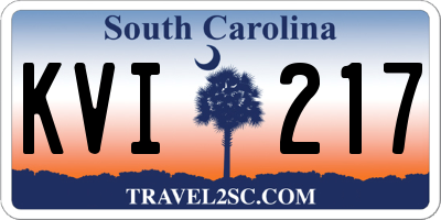 SC license plate KVI217
