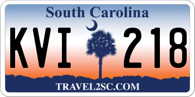 SC license plate KVI218