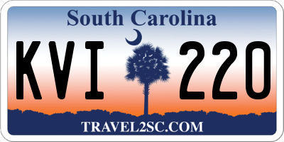SC license plate KVI220