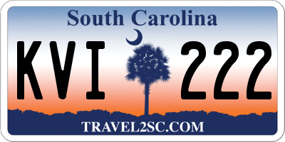 SC license plate KVI222
