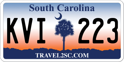 SC license plate KVI223