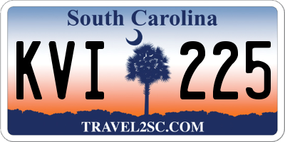 SC license plate KVI225