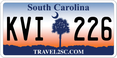 SC license plate KVI226