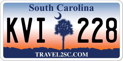 SC license plate KVI228