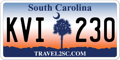 SC license plate KVI230