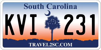 SC license plate KVI231