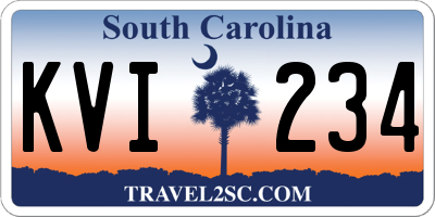 SC license plate KVI234