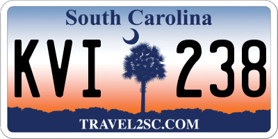 SC license plate KVI238