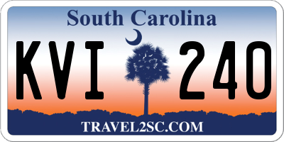 SC license plate KVI240