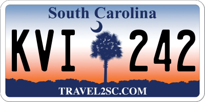 SC license plate KVI242