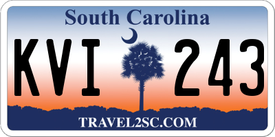 SC license plate KVI243