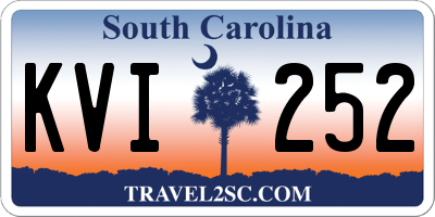 SC license plate KVI252