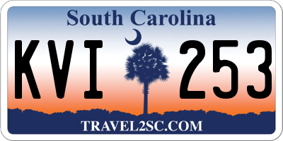 SC license plate KVI253