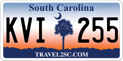 SC license plate KVI255