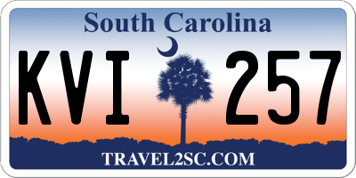 SC license plate KVI257