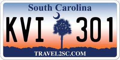 SC license plate KVI301