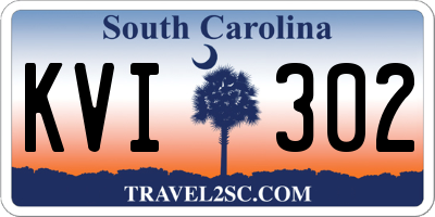 SC license plate KVI302