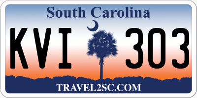 SC license plate KVI303