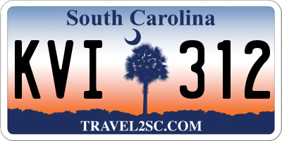 SC license plate KVI312