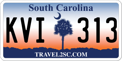 SC license plate KVI313