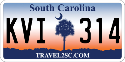 SC license plate KVI314