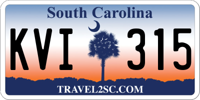 SC license plate KVI315