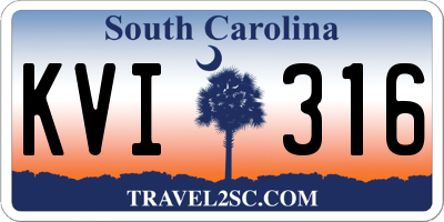 SC license plate KVI316