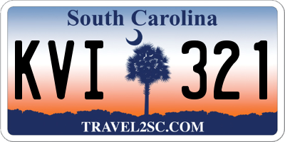 SC license plate KVI321
