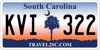 SC license plate KVI322