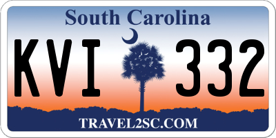 SC license plate KVI332
