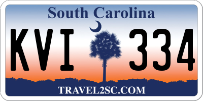 SC license plate KVI334