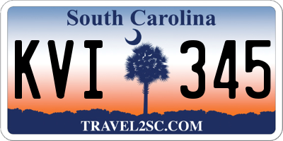 SC license plate KVI345