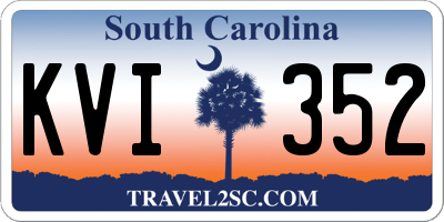 SC license plate KVI352