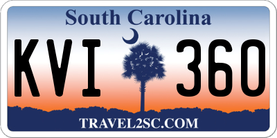 SC license plate KVI360