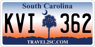 SC license plate KVI362