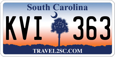 SC license plate KVI363