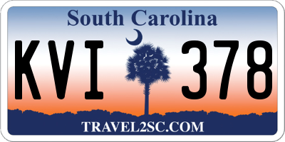 SC license plate KVI378