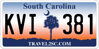 SC license plate KVI381