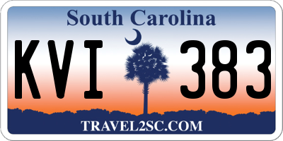 SC license plate KVI383