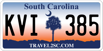 SC license plate KVI385