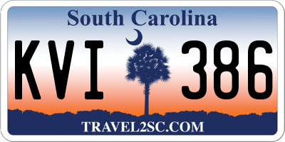 SC license plate KVI386